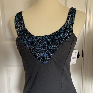 NWT Free People Cami Charcoal color XS